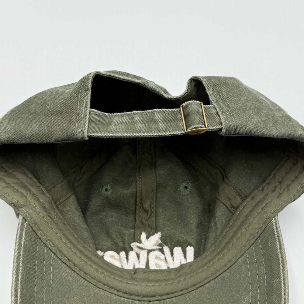 WaWa Adjustable Strapback Hat Cap Green Embroidered Logo Hat - Picture 3 of 3